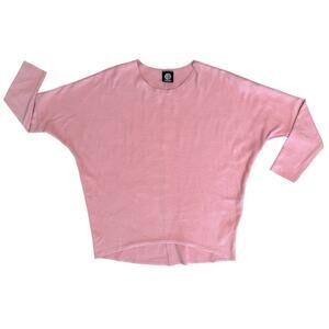 BOBEAU Women’s Pink 3/4 Sleeve Soft Fleece Top